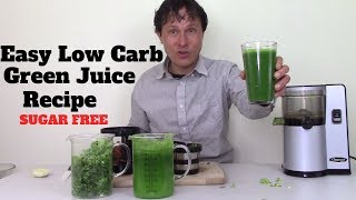 How to Make Low Carb Green Juice Sugar Free in the Omega VSJ843