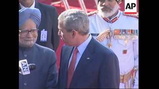 Ceremony at start of visit by President Bush