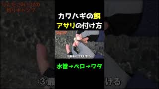 【カワハギ釣り】アサリの付け方