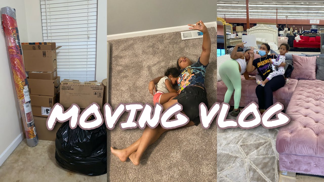 Moving Vlog 1 Furniture Shopping Unpacking Organizing More Youtube