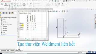 Tạo thư viện weldment liên kết trong solidwork