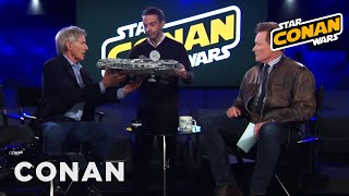 Jordan Schlansky Asks Harrison Ford To Sign His Millennium Falcon | CONAN on TBS