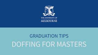 Graduations: Master degree doffing guide