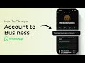 How to Change WhatsApp to a Business Account?