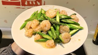 Asparagus with shrimp is a simple and nutritious must-eat fat-reducing meal