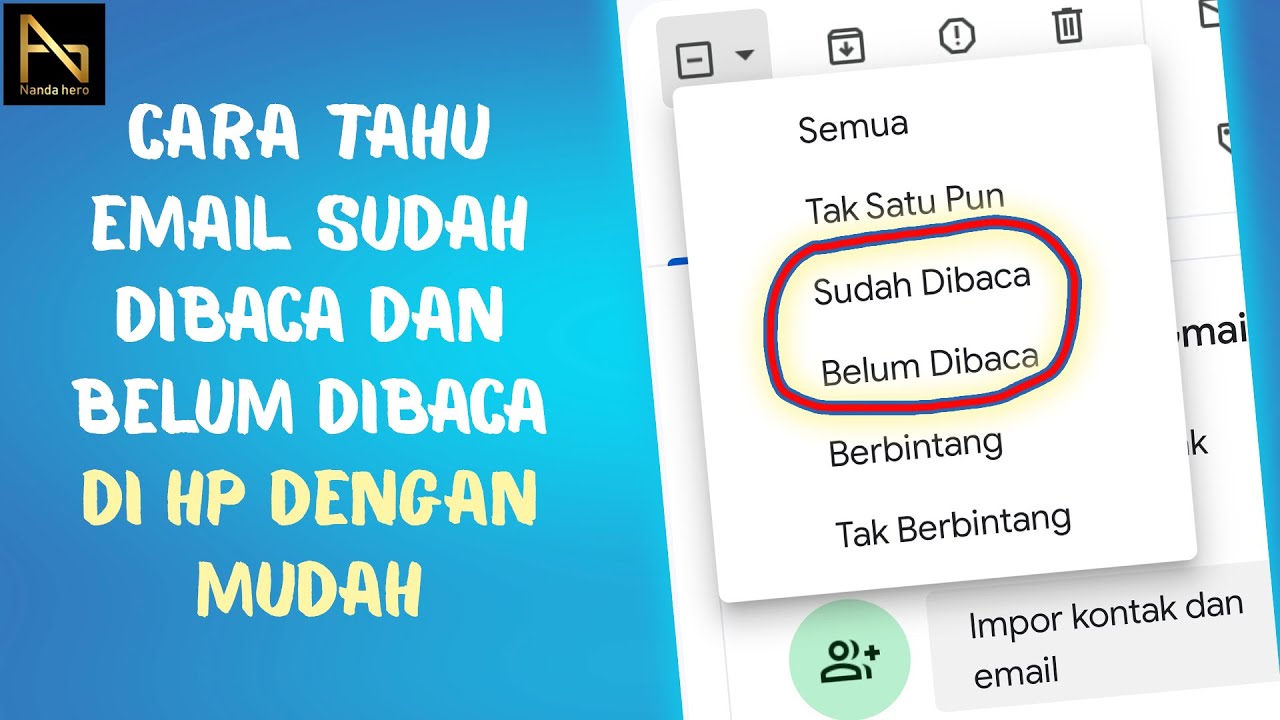 Cara Mengetahui Email Sudah Dibaca Atau Belum Di HP | Lihat Email Belum ...