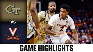 Georgia Tech vs. Virginia Game Highlights | 2023-24 ACC Men’s Basketball