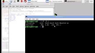 Python get file system disk space usage, on Raspberry Pi