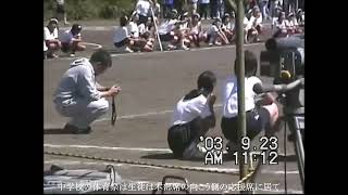 上の娘（中３）体育祭　棒取り　大沢中学校－４（津山雄次）030923