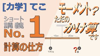 【力学】てこ　No.1「計算の仕方」