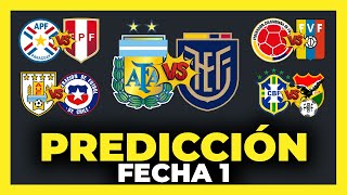 Predicción y Análisis Fecha 1 Eliminatorias Sudamericanas Mundial 2026 | Tabla de Posiciones ⚽🏆