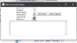 Java AWT Multi Select List Control Example | Java AWT Tutorial #16