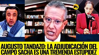 Dr. Augusto Tandazo: LA ADJUDICACIÓN DEL CAMPO SACHA ES UNA TREMENDA ESTUPIDEZ #PrimeraPlana