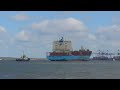 vuoksi maersk baltic feeder containership approaching the port of felixstowe 5 5 21