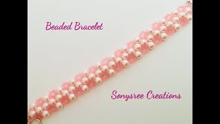 Honeycomb Wedding jewellery.Beaded Bracelet 💞....Super Easy Tutorial 💞