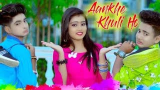 Aankhen khuli ho ya ho band 💕cute Love Story New Bollywood song💘Rupsa 💥 rochit🗯️ ujjwal dance