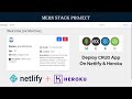 Deploy (Host) Full Stack MERN Application On Netlify & Heroku For Free , #mernstack #heroku #netlify