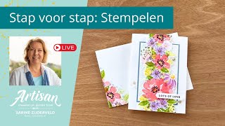 Stamping a Detailed Floral Card 🇳🇱🇬🇧 Bloemenkaart stempelen