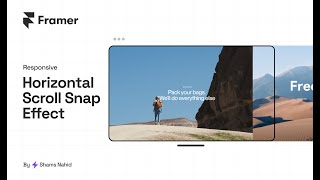 Responsive Horizontal Scroll Snap Effect using Framer | Free Remix