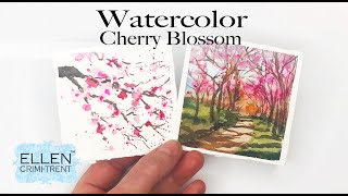 Watercolor Cherry Blossom Tutorial/ Mini Monday Madness
