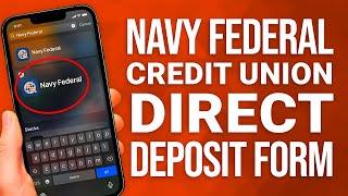 Navy Federal Credit Union Direct Deposit Form: How To Get It Fast!