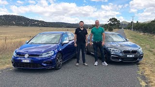 BMW M140i vs VW Golf R 7.5 with Car Advice Australia 2018 *Hot Hatch*