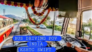 German bus driver experience |Indian Bus Driving Pov | KSRTC SWIFT |