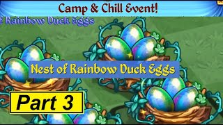 Camp & Chill Event Part 3 - Merging Midas Dragon Egg For Rainbow Duck Egg Nests - Merge Dragons