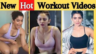 Top 5 Actress Hot Workout Videos| Samantha |Rashmika |Kajal Agarwal  |Rakul Preet |Workout Videos