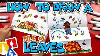 How To Draw A Pile Of Leaves - Fall And Autumn Folding Surprise