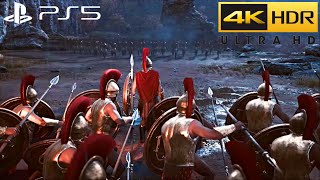 Assassin's Creed Odyssey (PS5) HDR - 300 Spartan Battle [Next-Gen HDR/4K]