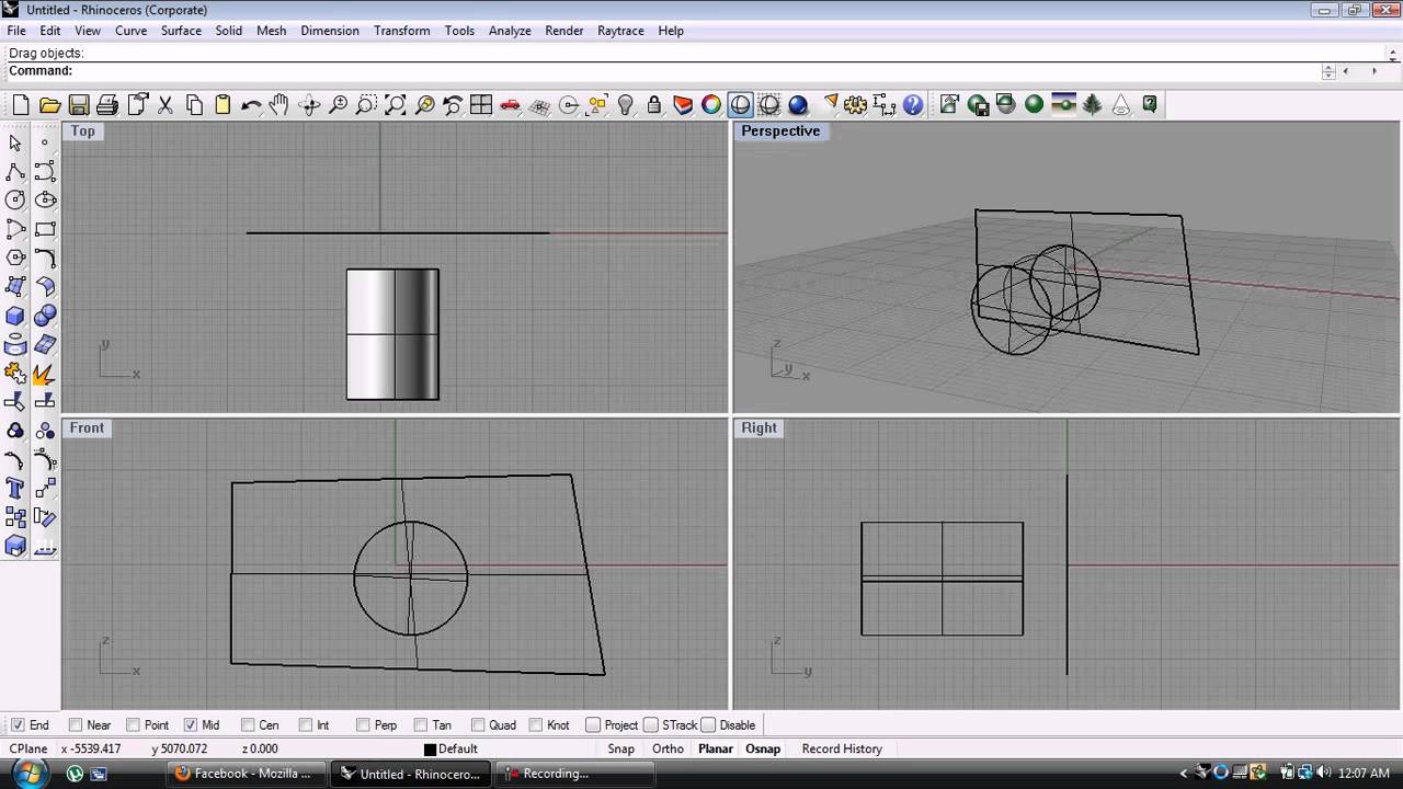 How To Project An Object Onto A Surface In Rhino 3D - YouTube