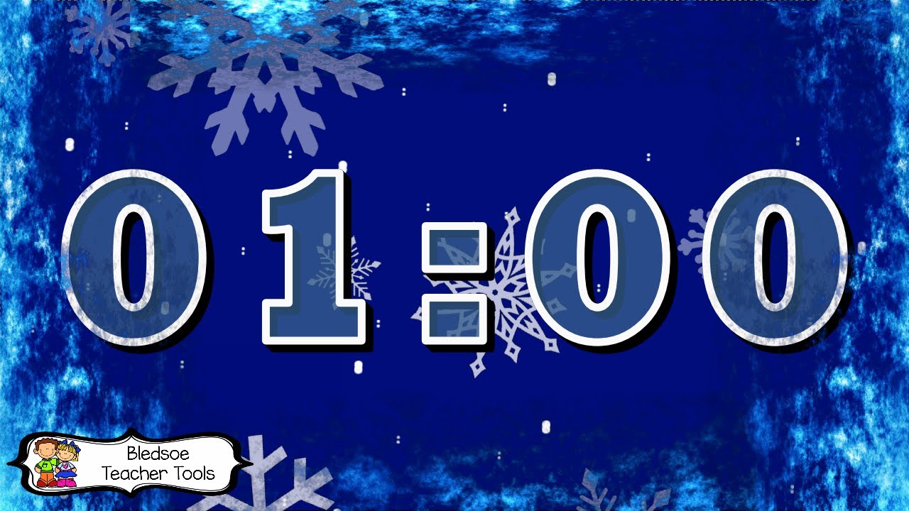 1 Minutes Winter Snow Timer W Music Youtube