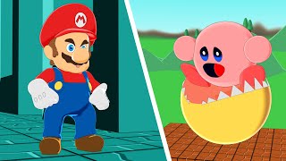 Monster Pacman vs Kirby and Super Mario