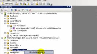 How Do I: Setup Snapshot Replication with SQL Server 2008?