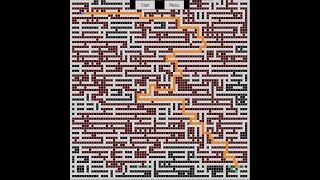 Dijkstra's Algorithm VS. a randomly generated maze