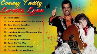 Conway Twitty, Loretta Lynn Gretaets Hits -  Best Country Love Songs 70's 80's - Country Duets Songs