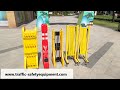 yellow crowd control foldable plastic traffic barriers length 3900mm portable expandable barricade