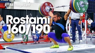 Kianoush Rostami 160kg Snatch + Random Team Iran Clips 2015 Worlds Training Hall