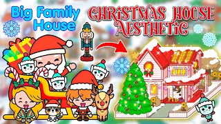 Christmas Big Family Home 🎄🎁 How To Decorate Aesthetic Toca Boca House Ideas ☃️Toca Life World