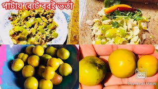 পাটায় বেটে বড়ই ভর্তা সহজ উপাদান দিয়ে ! Easy Way Boroi Vorta ! Fardina Youtuber ! পাটায় বরই ভর্তা