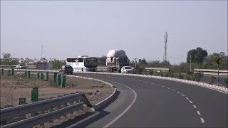 Beautiful Rajkot - Jamnagar National Highway Coverage Onboard Volvo Bus of Patel Travels !!!