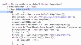 Android Application Development Tutorial 149 Viewing Internet data via StringBuffer YouTube