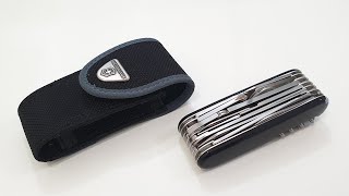 Victorinox SwissChamp Black + Nylon Pouch (4.0543.3) | A Close Look | HD