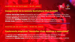 Inauguración semana IberCultura Viva-CLACSO. Conferencia magistral: Ticio Escobar y Gabriela Pulido