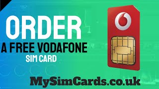 Order a Free Vodafone Sim Card - Payment by PayPal - Delivered To Your Home