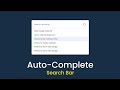 How To Make Autocomplete Search Box For Website Using HTML CSS & JavaScript
