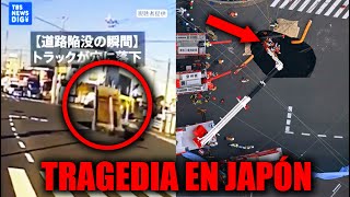 Un conductor de CAMIÓN en JAPÓN lleva más de UNA SEMANA ATRAPADO en un gran HOYO que APARECIÓ!