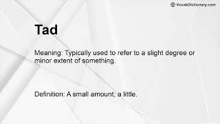 Tad Meaning