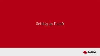 Setting Up TuneD